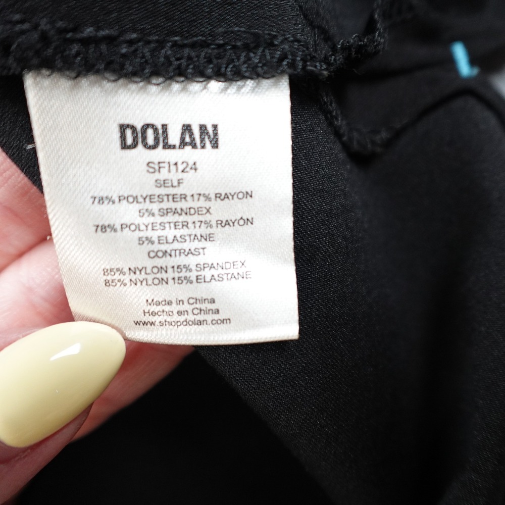 DOLAN Top Women Small Black 2 Pocket Scrub V Neck 3/4 Sleeve Nurse Medical - Picture 4 of 11